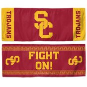 USC Trojans Cardinal SC Interlock Key Pattern Cooling Towel